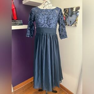 TS Couture Lace Top Formal Gown